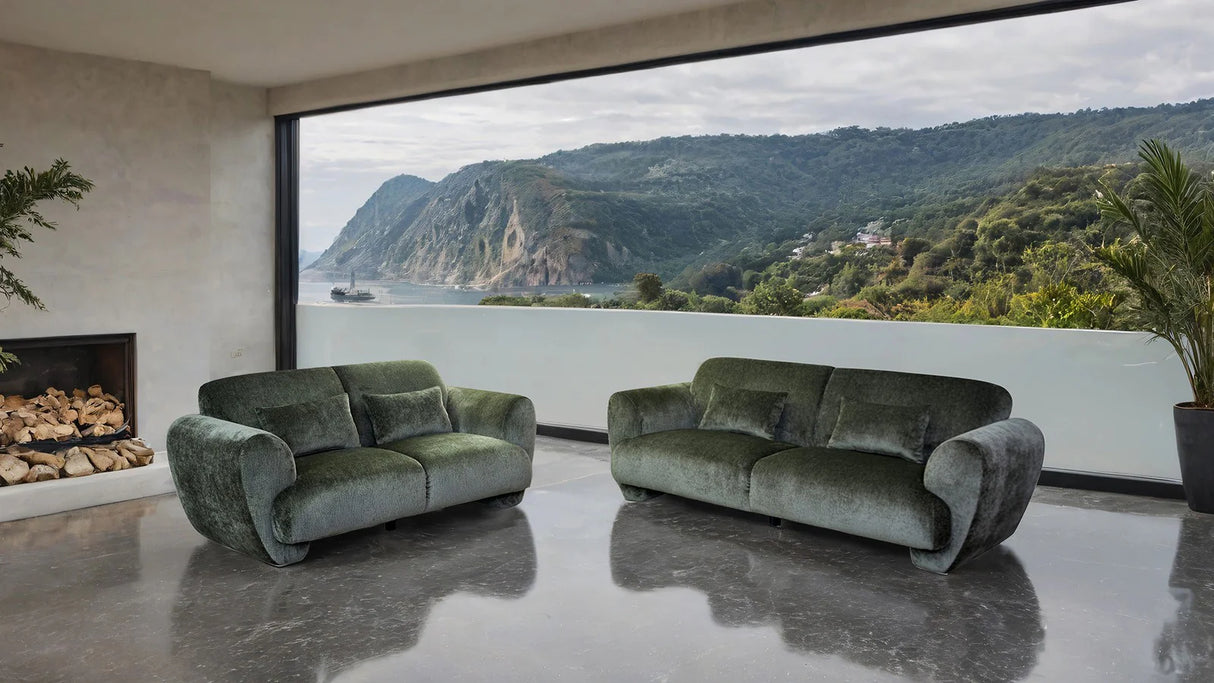 Trevisan Olive Green Loveseat by Furniture of America at Eve Furniture