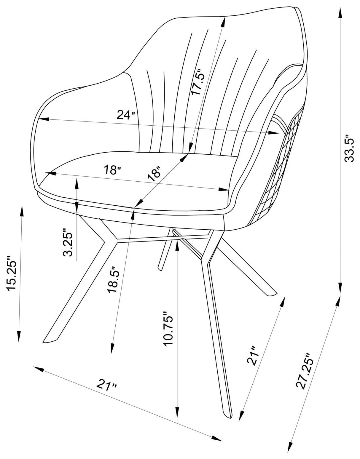 Trevon Upholstered Tufted Side Chairs (Set of 2) Blue/Brown by Coaster at Eve Furniture