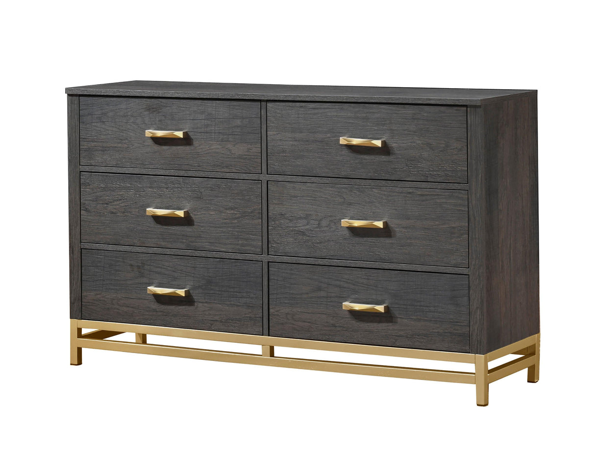 Trevor Brown and Gold Dresser by Crown Mark at Eve Furniture