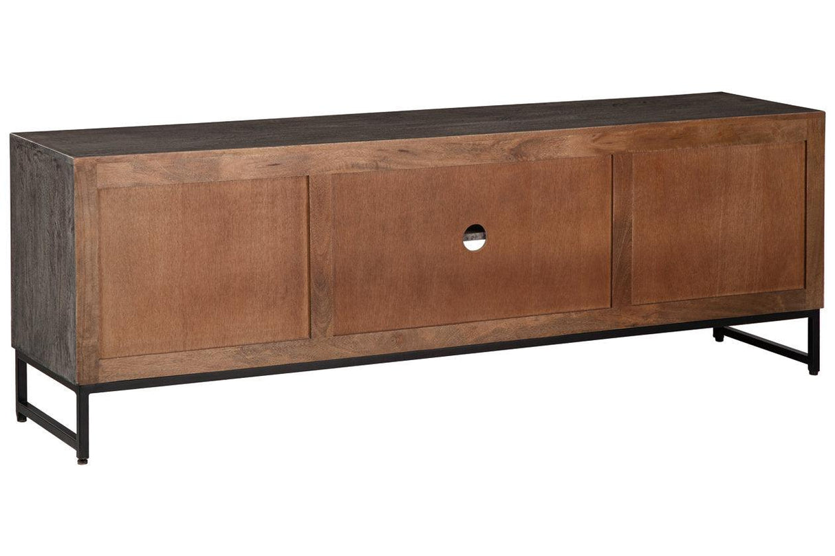 Treybrook Distressed Gray Accent Cabinet by Ashley at Eve Furniture