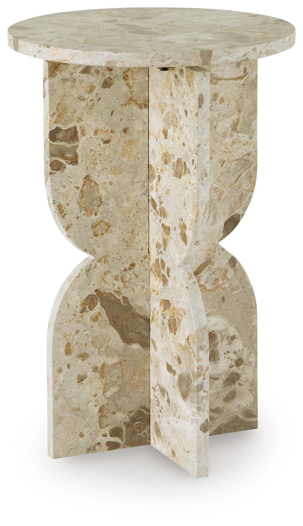 Treygan Beige Accent Table by Ashley at Eve Furniture