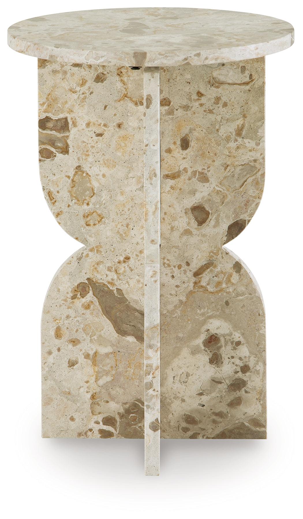 Treygan Beige Accent Table by Ashley at Eve Furniture