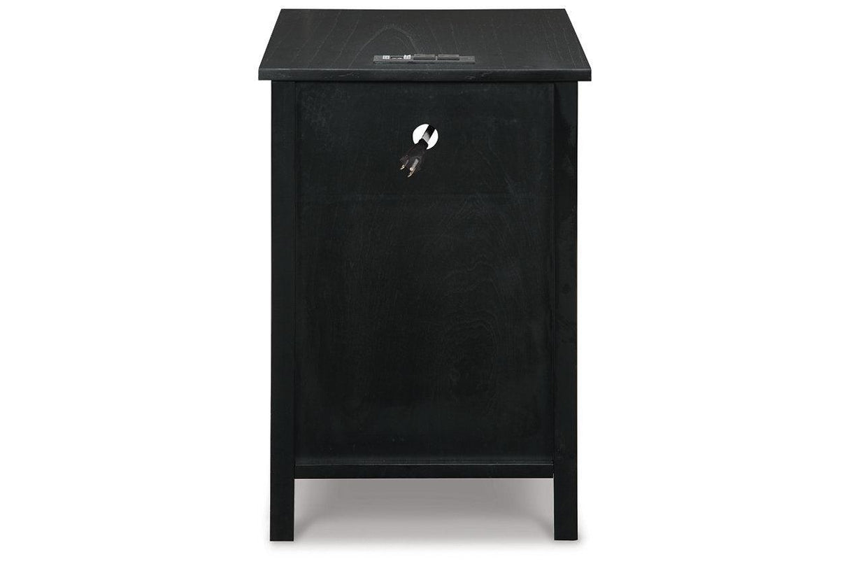Treytown Black Chairside End Table by Ashley at Eve Furniture