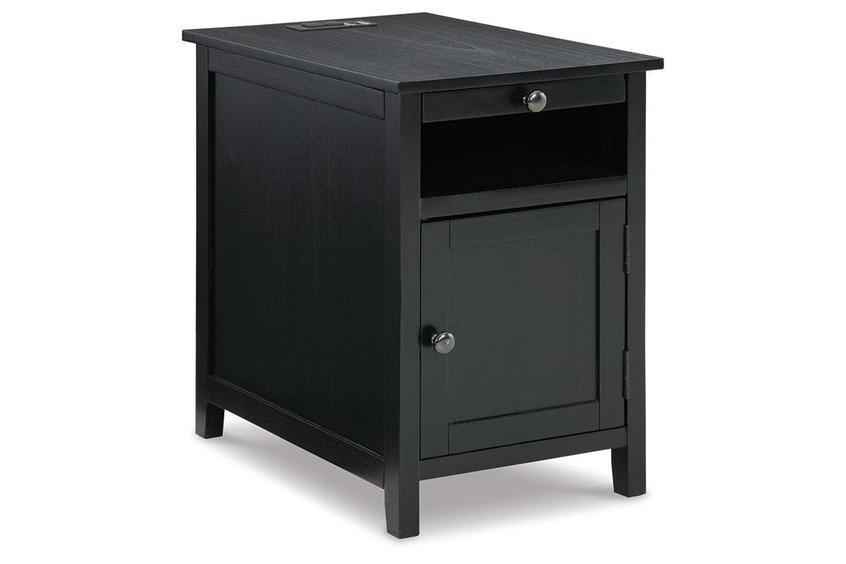 Treytown Black Chairside End Table by Ashley at Eve Furniture