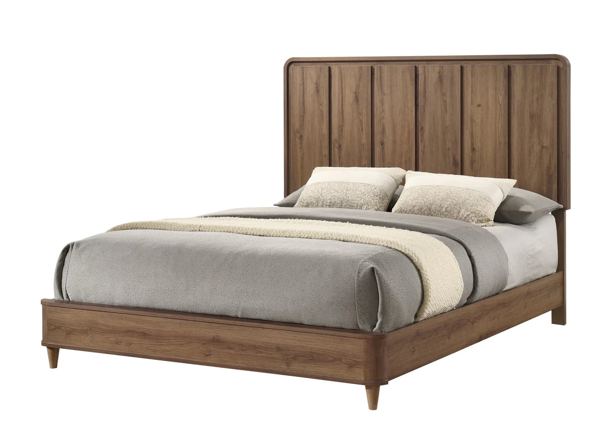 Nyomi Light Brown King Panel Bed by Crown Mark at Eve Furniture