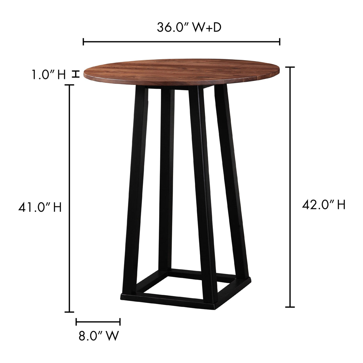 Tri Mesa Brown Bar Table by Moe's Home at Eve Furniture