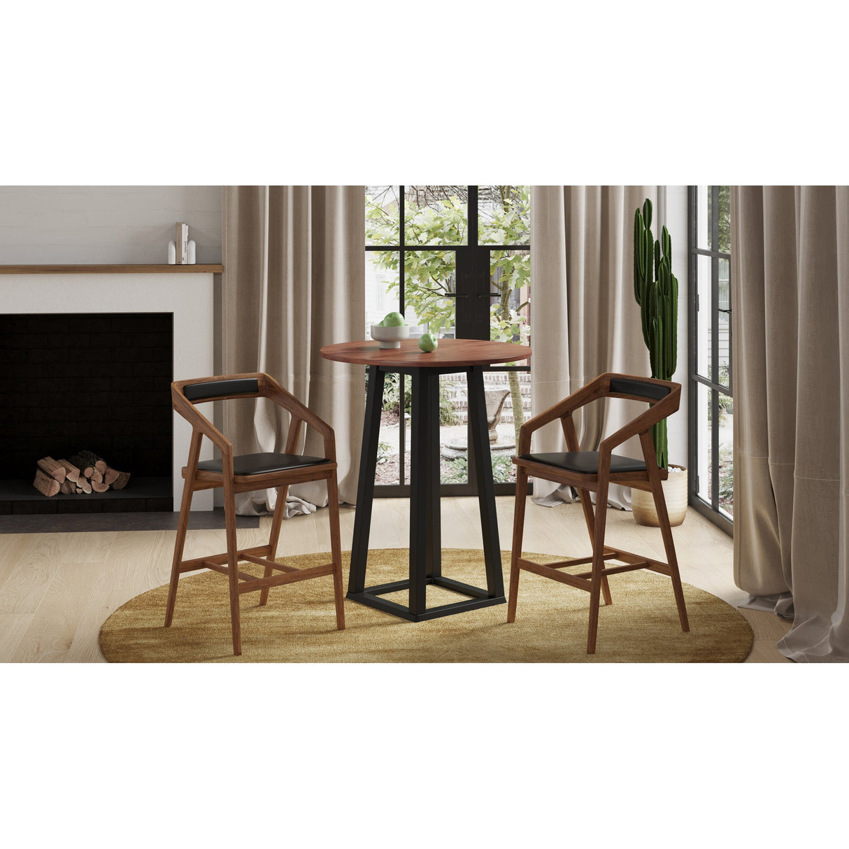 Tri Mesa Brown Bar Table by Moe's Home at Eve Furniture