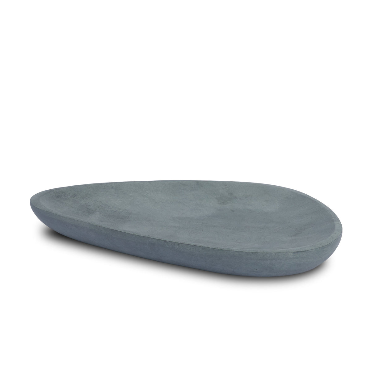 Tria Rounded Triangular Grey Marble Decorative Tray by Mercana at Eve Furniture
