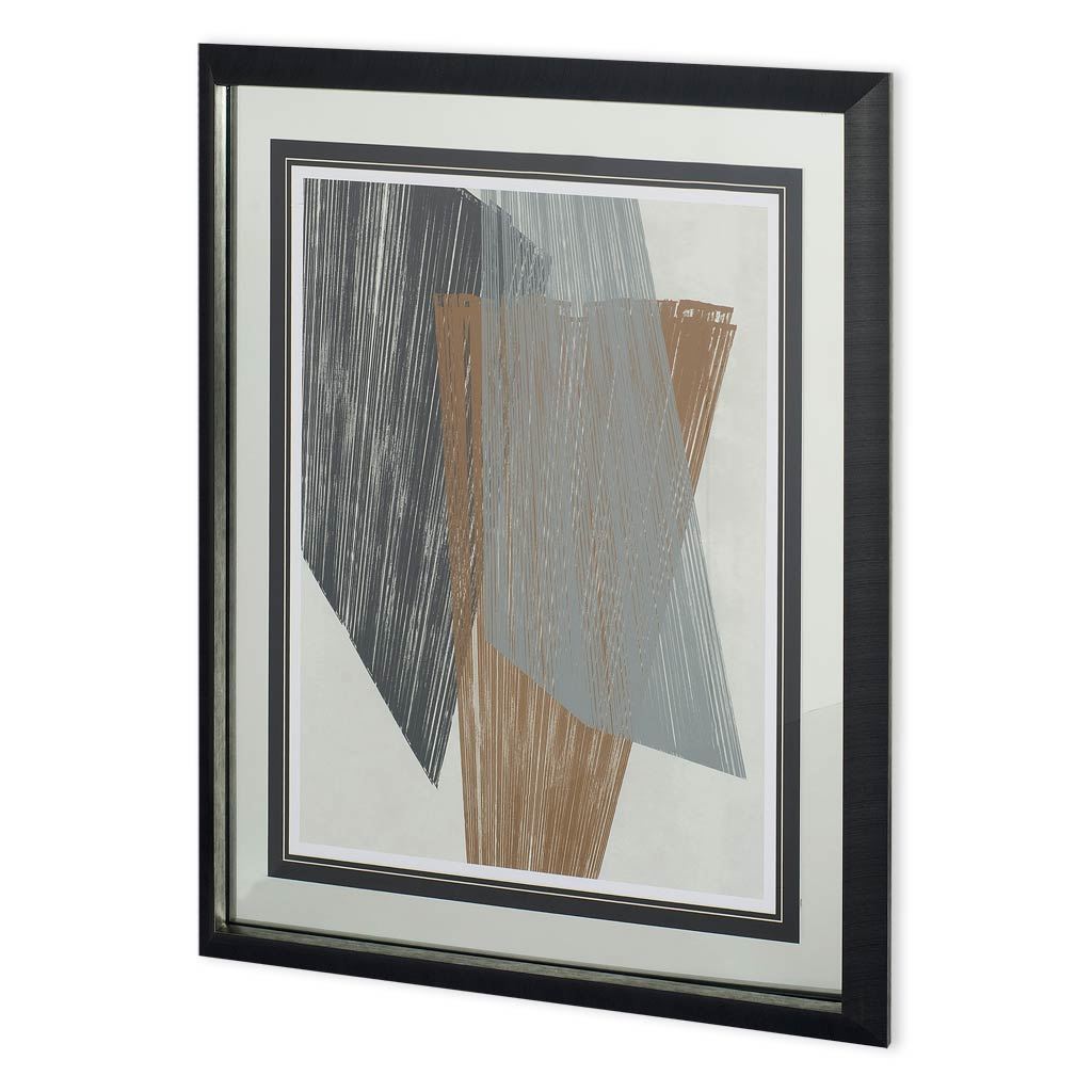 Triangle Stripes I by Jennifer Goldberger a Framed Art Print Matted under Glass by Mercana at Eve Furniture