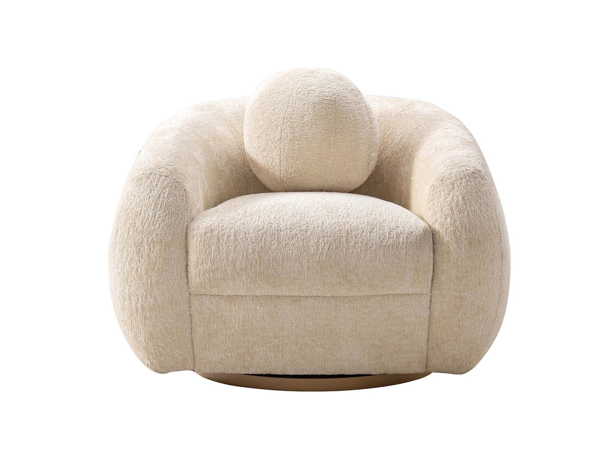 Tribeca Accent Chair in Cream by Manhattan Comfort at Eve Furniture