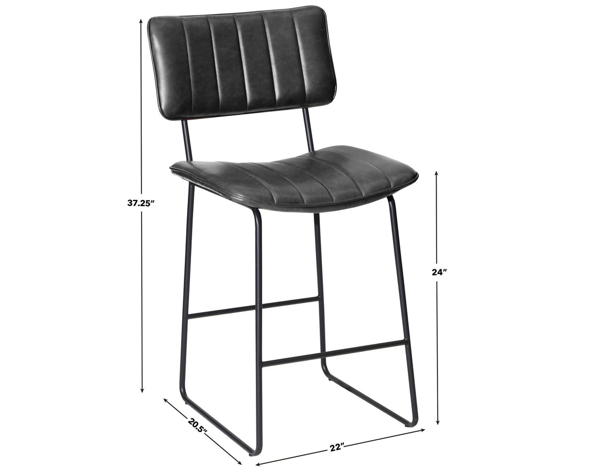 Tribeca Black 24″ Commercial Grade Counter Stool by Steve Silver at Eve Furniture