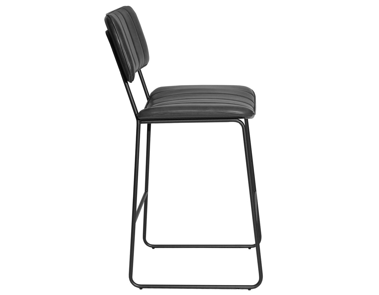 Tribeca Black 30″ Commercial Grade Bar Stool by Steve Silver at Eve Furniture