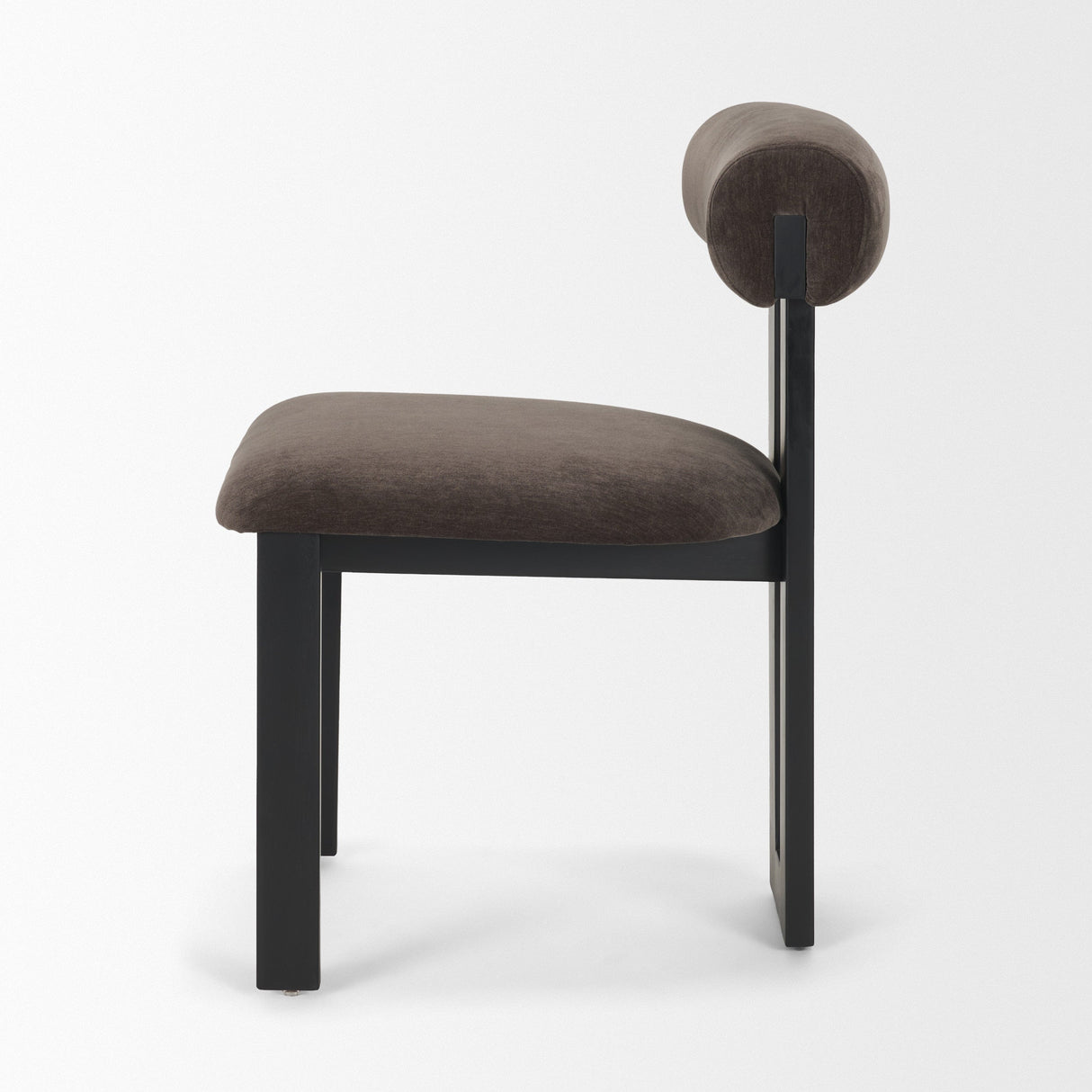 Tribeca Curve Open Back Charcoal Chenille Tripod Frame Dining Chair, Set of 2 by Mercana at Eve Furniture
