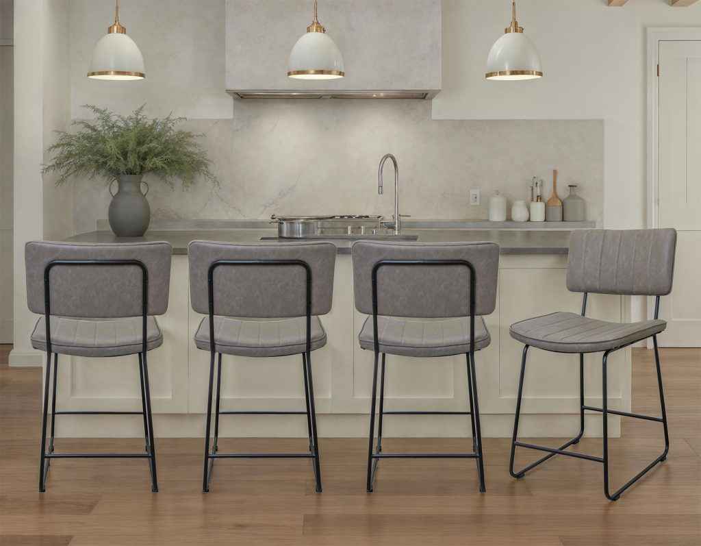 Tribeca Gray 24″ Commercial Grade Counter Stool by Steve Silver at Eve Furniture