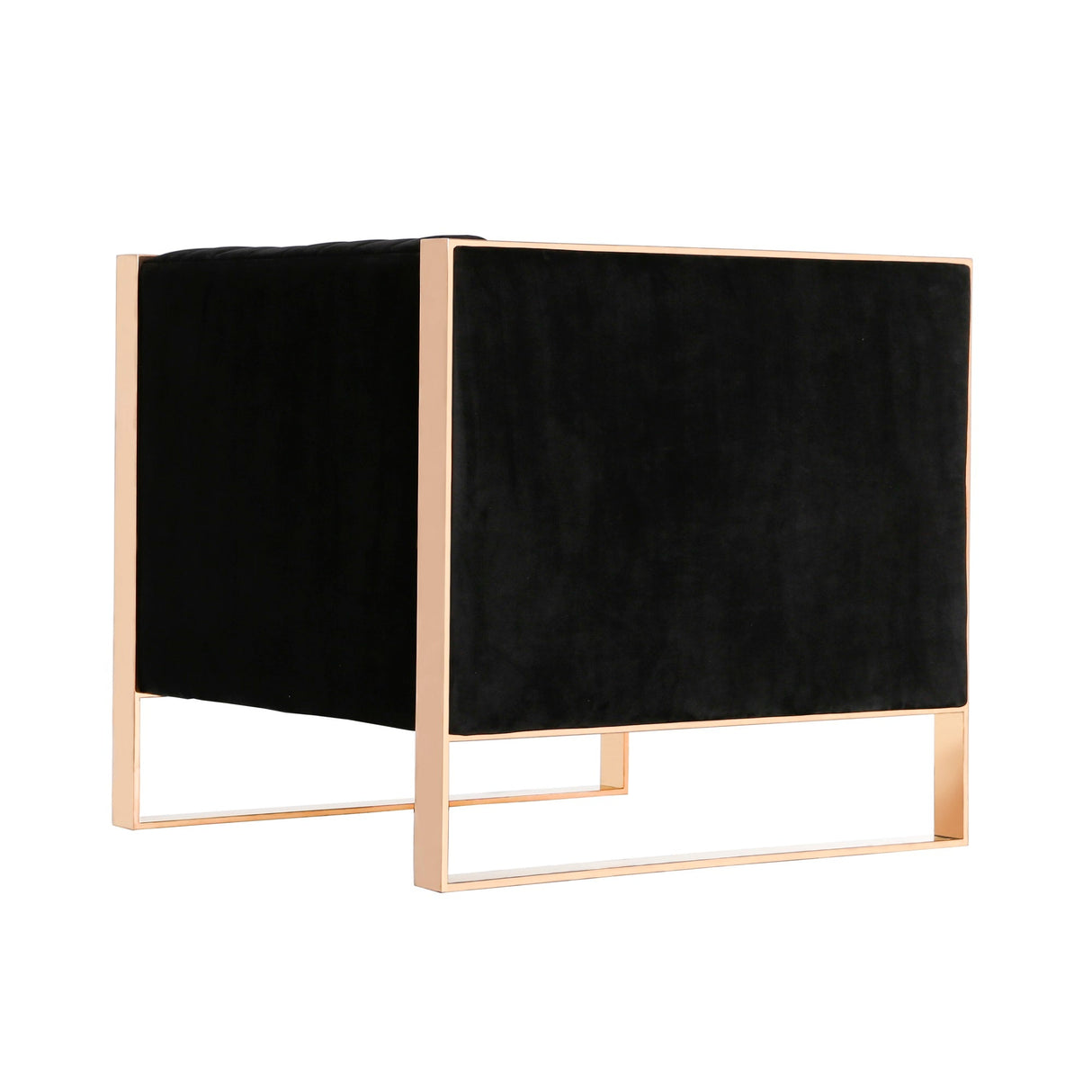Trillium Accent Chair in Black and Gold by Manhattan Comfort at Eve Furniture