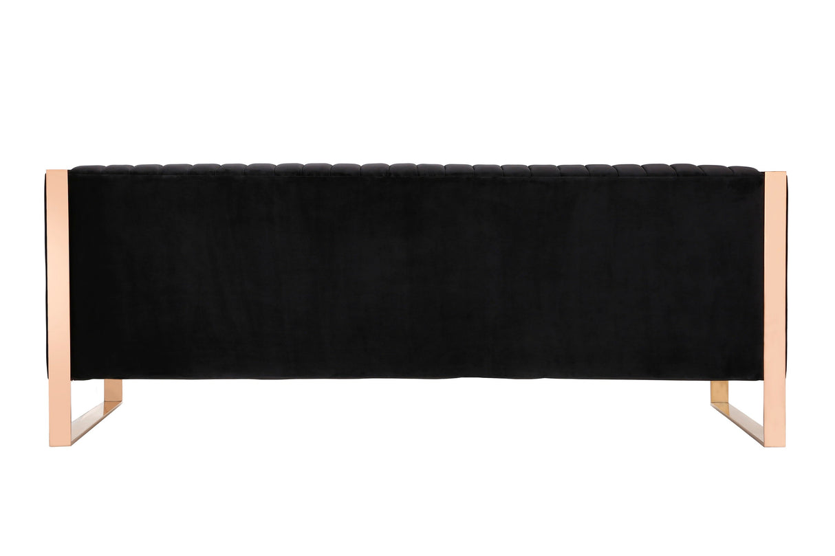 Trillium Sofa in Black and Gold by Manhattan Comfort at Eve Furniture
