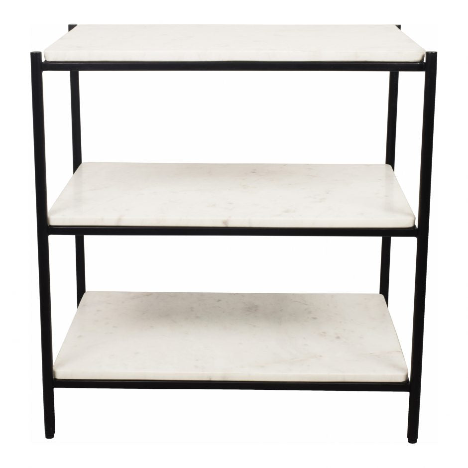 Trine Nightstand White Marble by Moe's Home at Eve Furniture