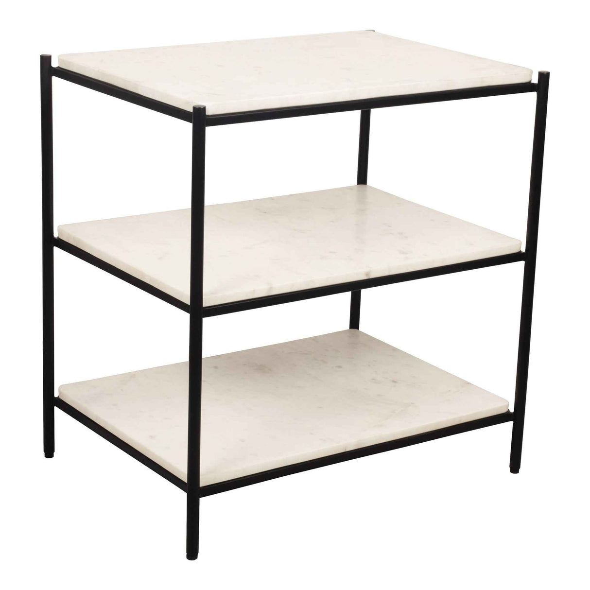 Trine White Marble Nightstand