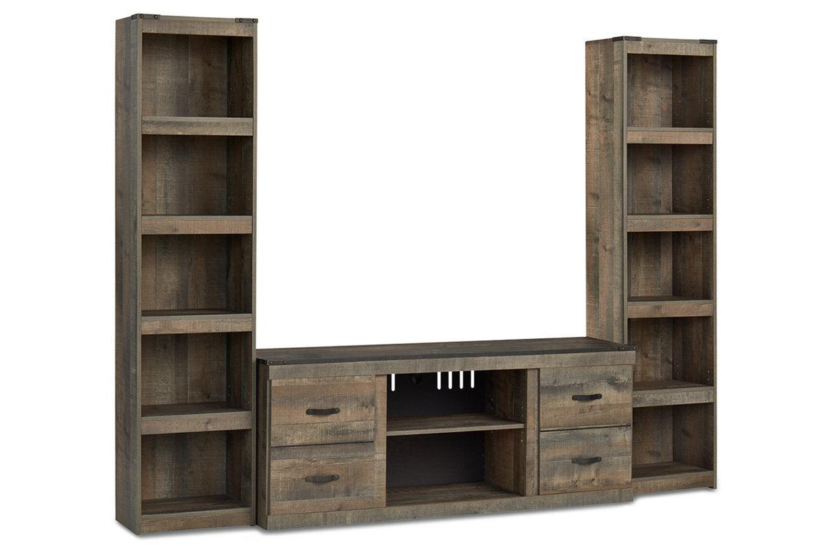Trinell Brown 3-Piece Entertainment Center by Ashley at Eve Furniture
