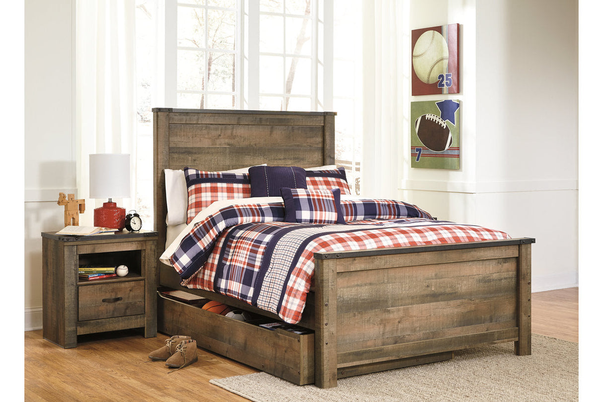 Trinell Brown Full Storage Platform Bed with 1 Large Drawer by Ashley at Eve Furniture