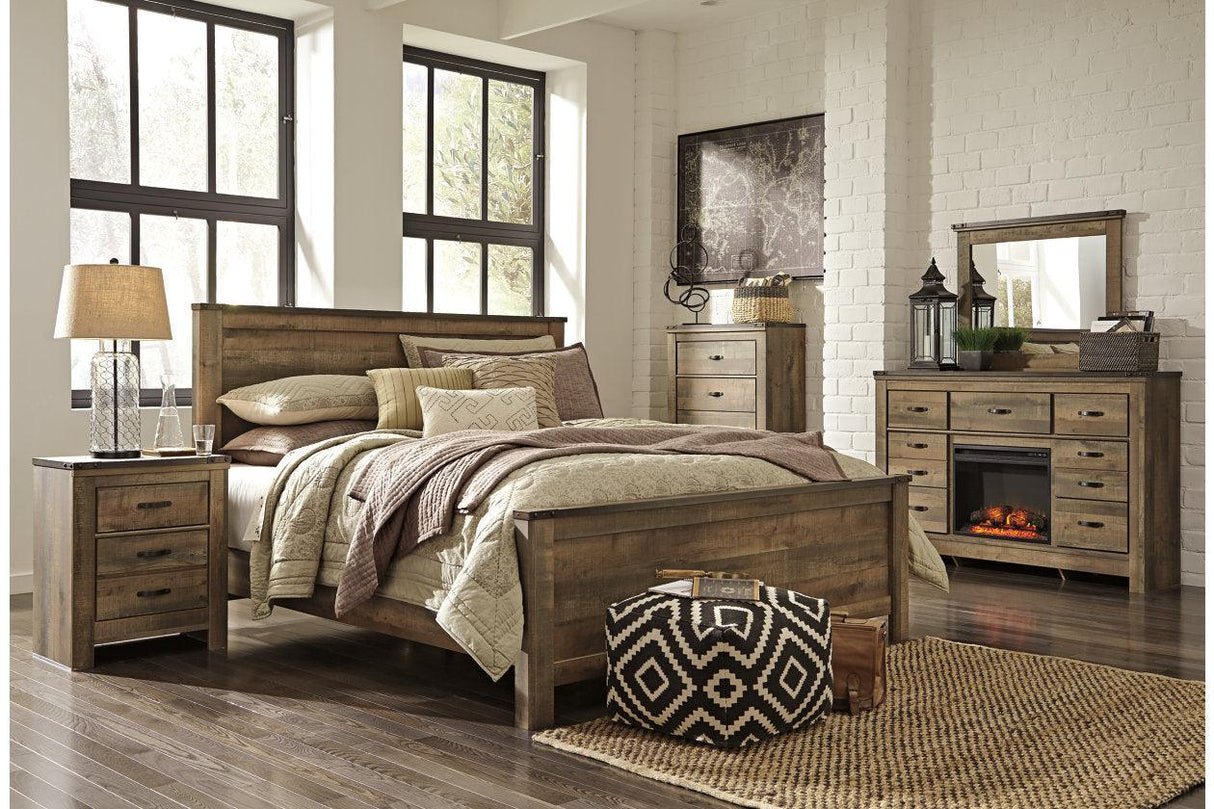 Trinell Brown King Panel Bed by Ashley at Eve Furniture