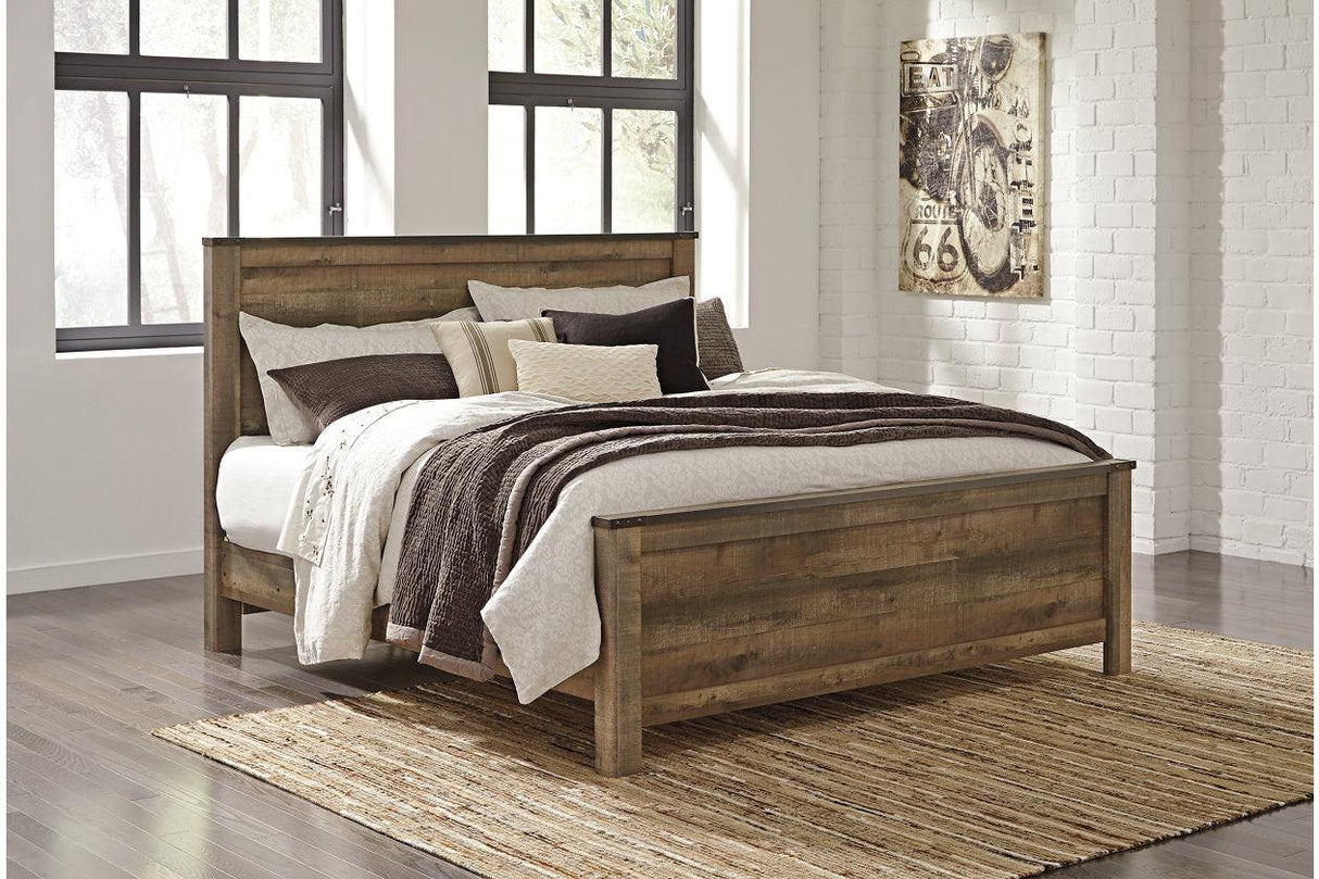 Trinell Brown King Panel Bed by Ashley at Eve Furniture
