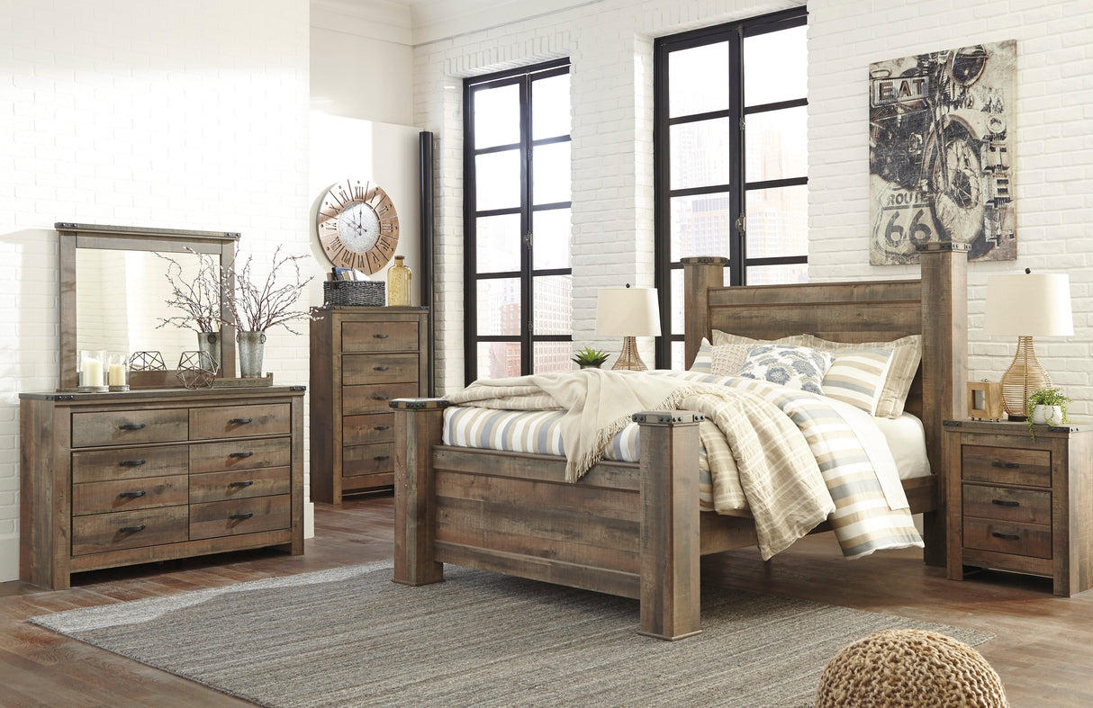 Trinell Brown Poster Bedroom Set by Ashley at Eve Furniture