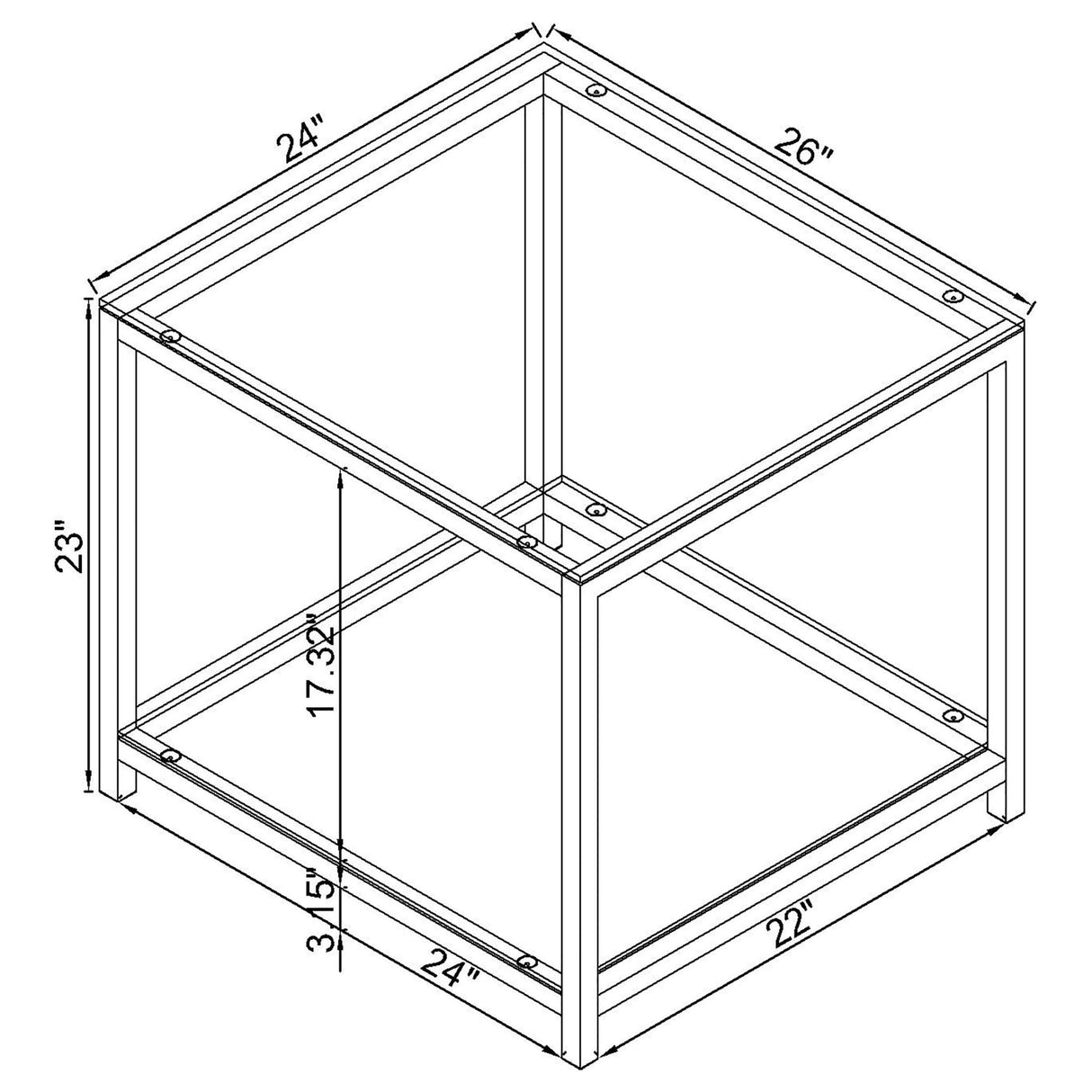 Trini Black Nickel 3-Piece Coffee and End Table Set by Coaster at Eve Furniture