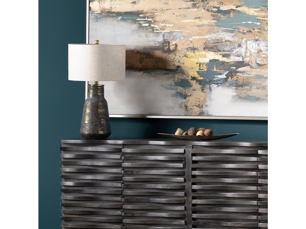 Trinity Urn Grey Table Lamp (Set of 2) by Crestview at Eve Furniture