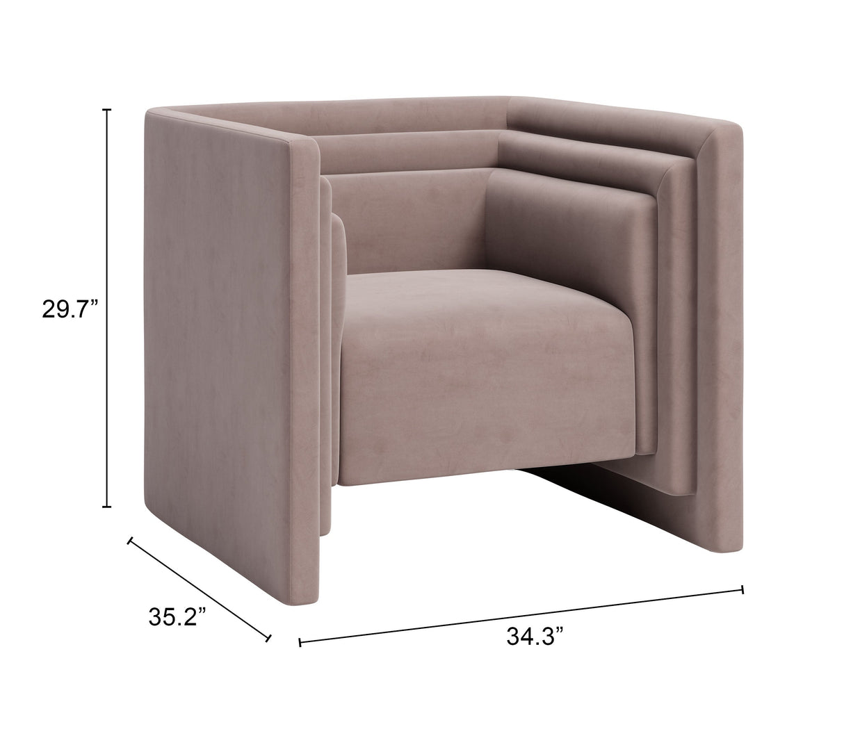 Trippel Taupe Armchair by Zuomod at Eve Furniture