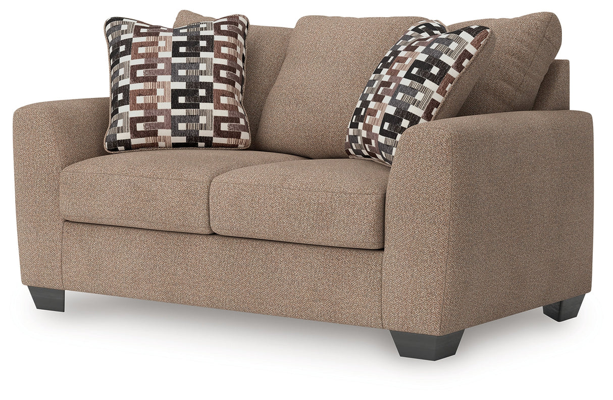 Triston-Peaks Suede Loveseat by Ashley at Eve Furniture