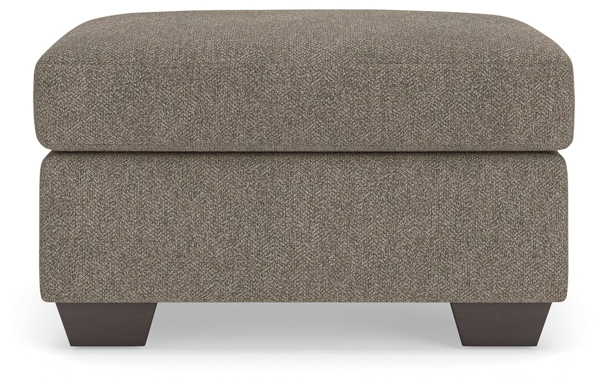 Triston-Peaks Suede Ottoman by ASHLEY FURNITURE at Eve Furniture