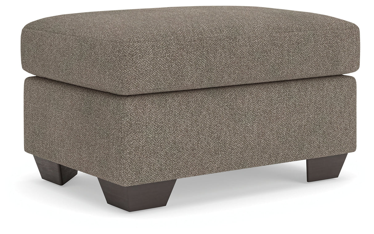 Triston-Peaks Suede Ottoman by ASHLEY FURNITURE at Eve Furniture
