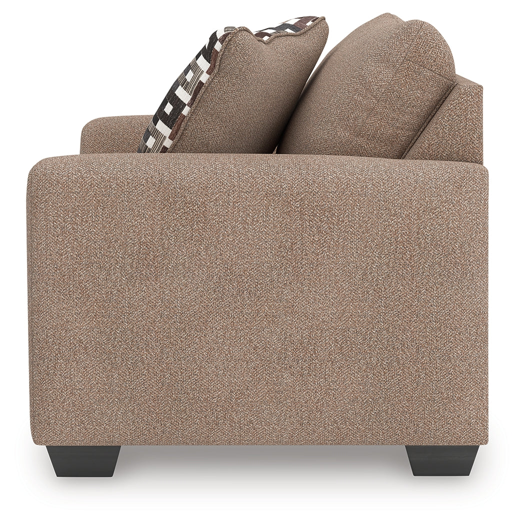 Triston-Peaks Suede Oversized Chair by Ashley at Eve Furniture