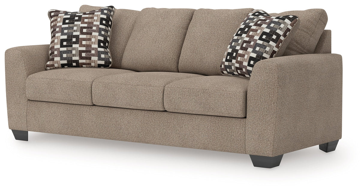 Triston-Peaks Suede Queen Sofa Sleeper by Ashley at Eve Furniture
