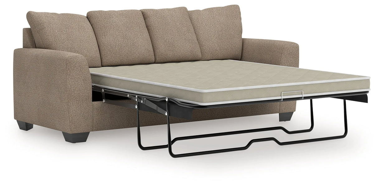 Triston-Peaks Suede Queen Sofa Sleeper by Ashley at Eve Furniture