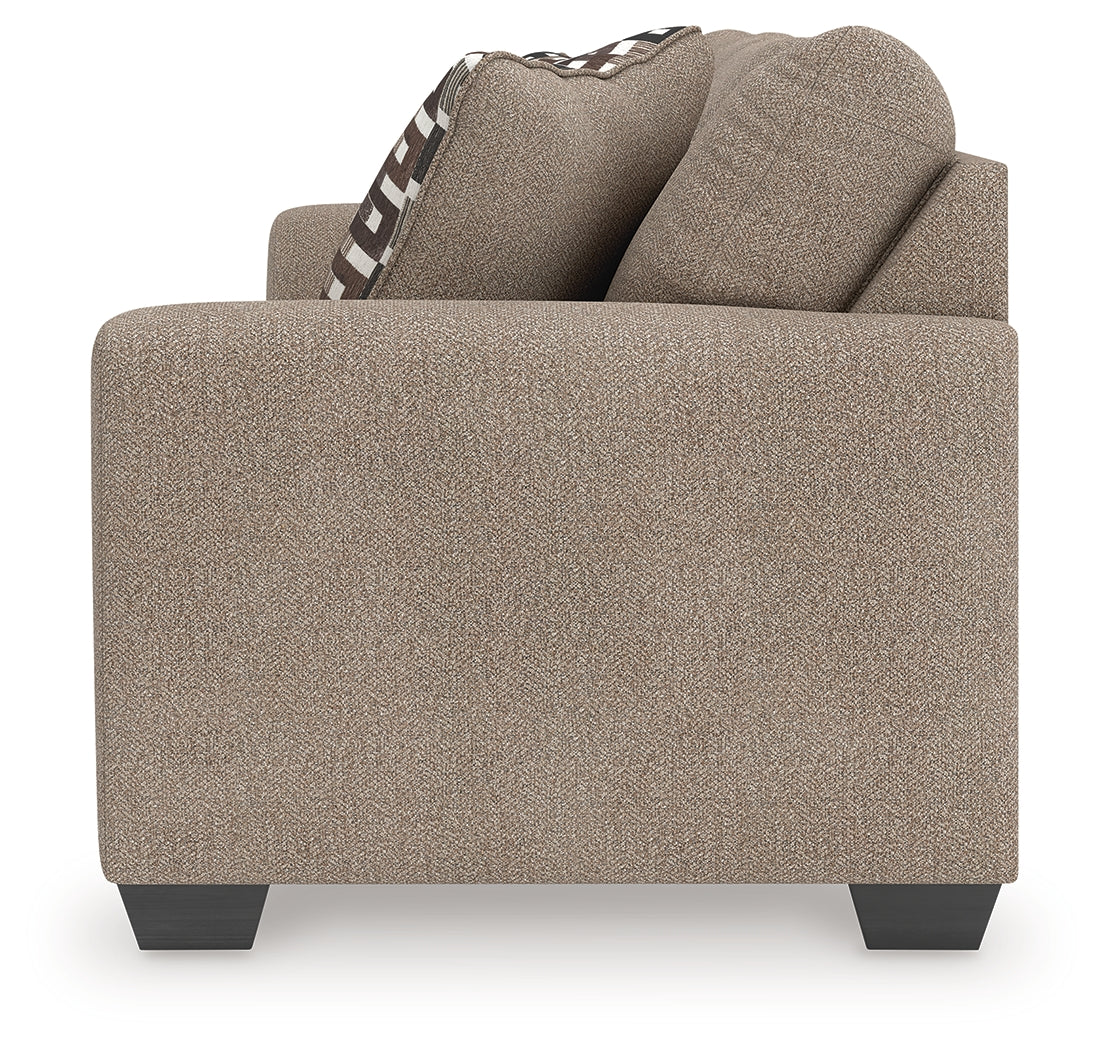 Triston-Peaks Suede Sofa by Ashley at Eve Furniture