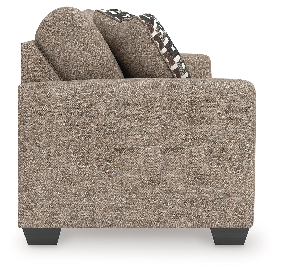 Triston-Peaks Suede Sofa by Ashley at Eve Furniture
