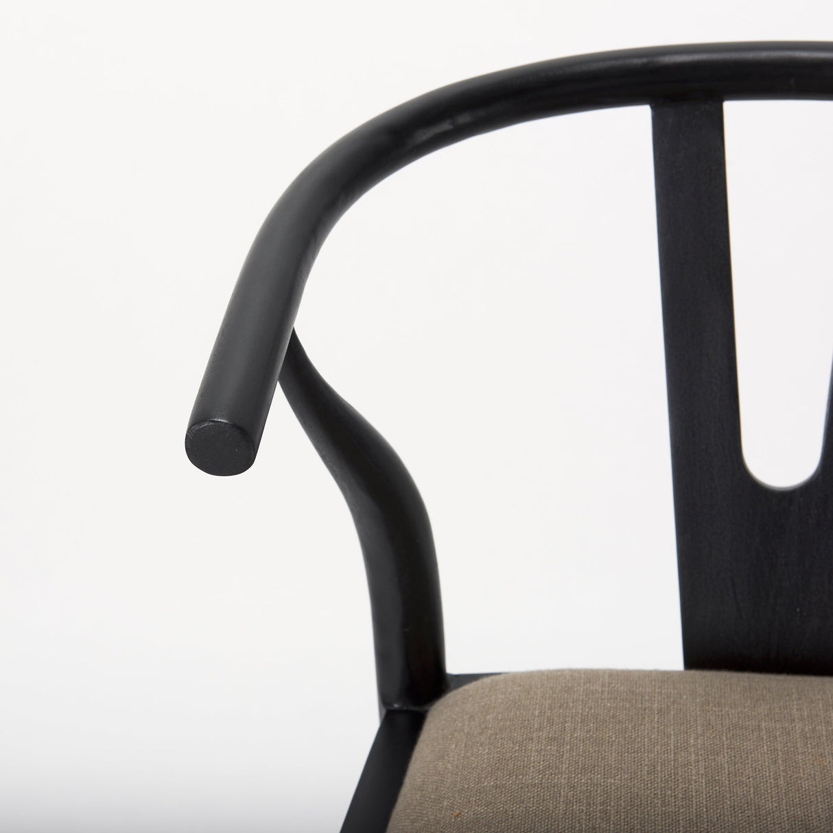 Trixie Black Wood Frame w/ Dark Taupe Fabric Seat Counter Stool by Mercana at Eve Furniture
