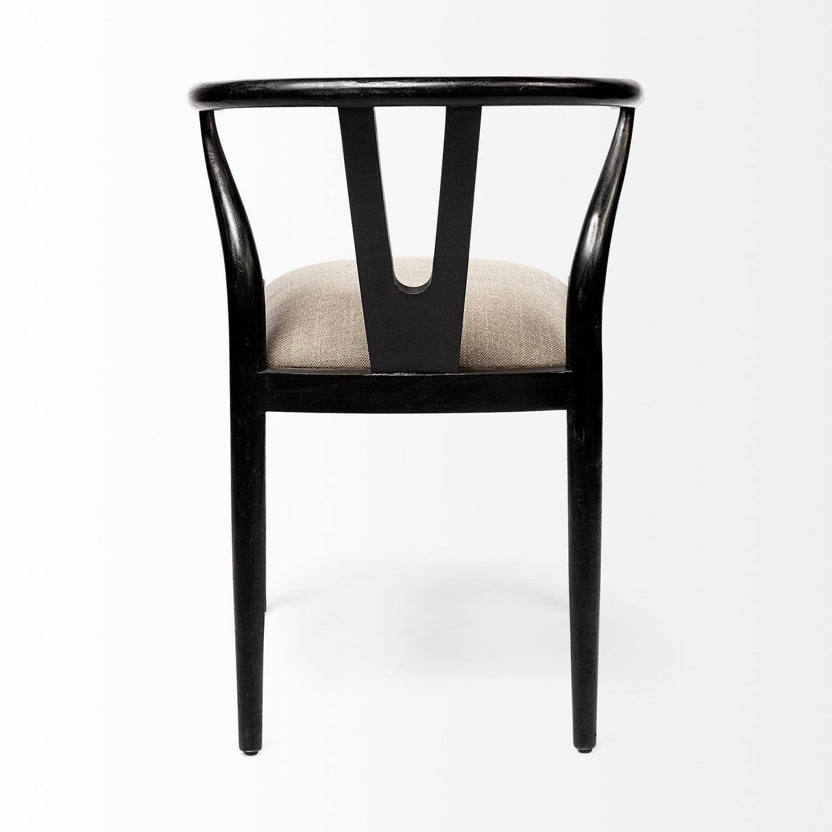 Trixie I Black Wooden Base w/ Dark Taupe Fabric Seat Dining Chair by Mercana at Eve Furniture