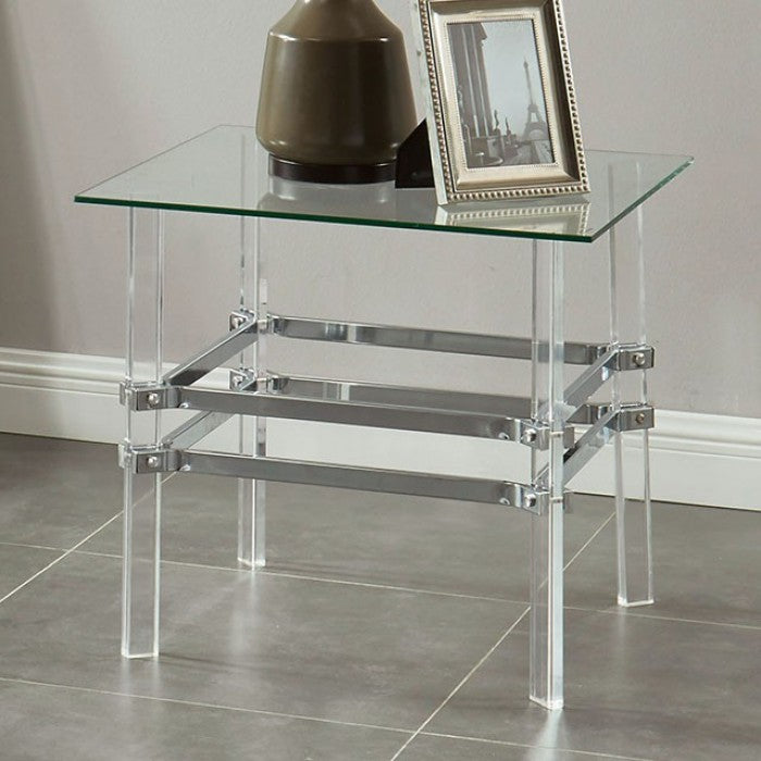 Trofa Chrome End Table by Furniture of America at Eve Furniture