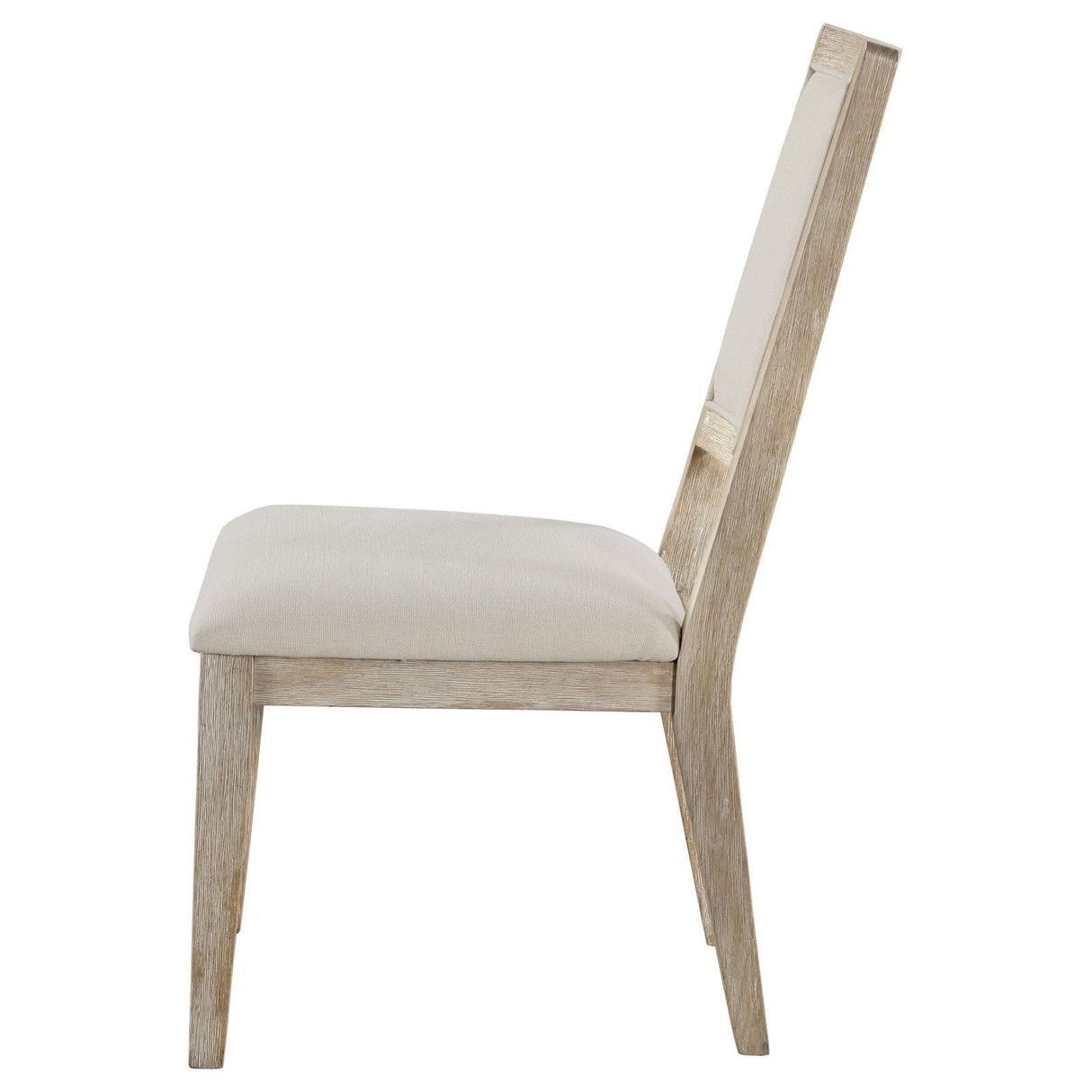 Trofello Upholstered Dining Side Chair White Washed and Beige (Set of 2) by Coaster at Eve Furniture