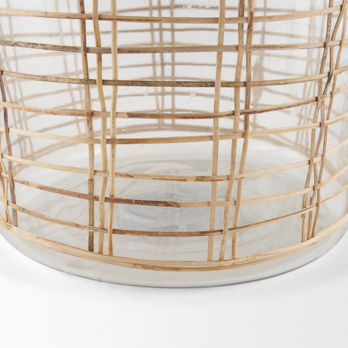 Troian Large Rattan Wrapped Glass Bottle by Mercana at Eve Furniture
