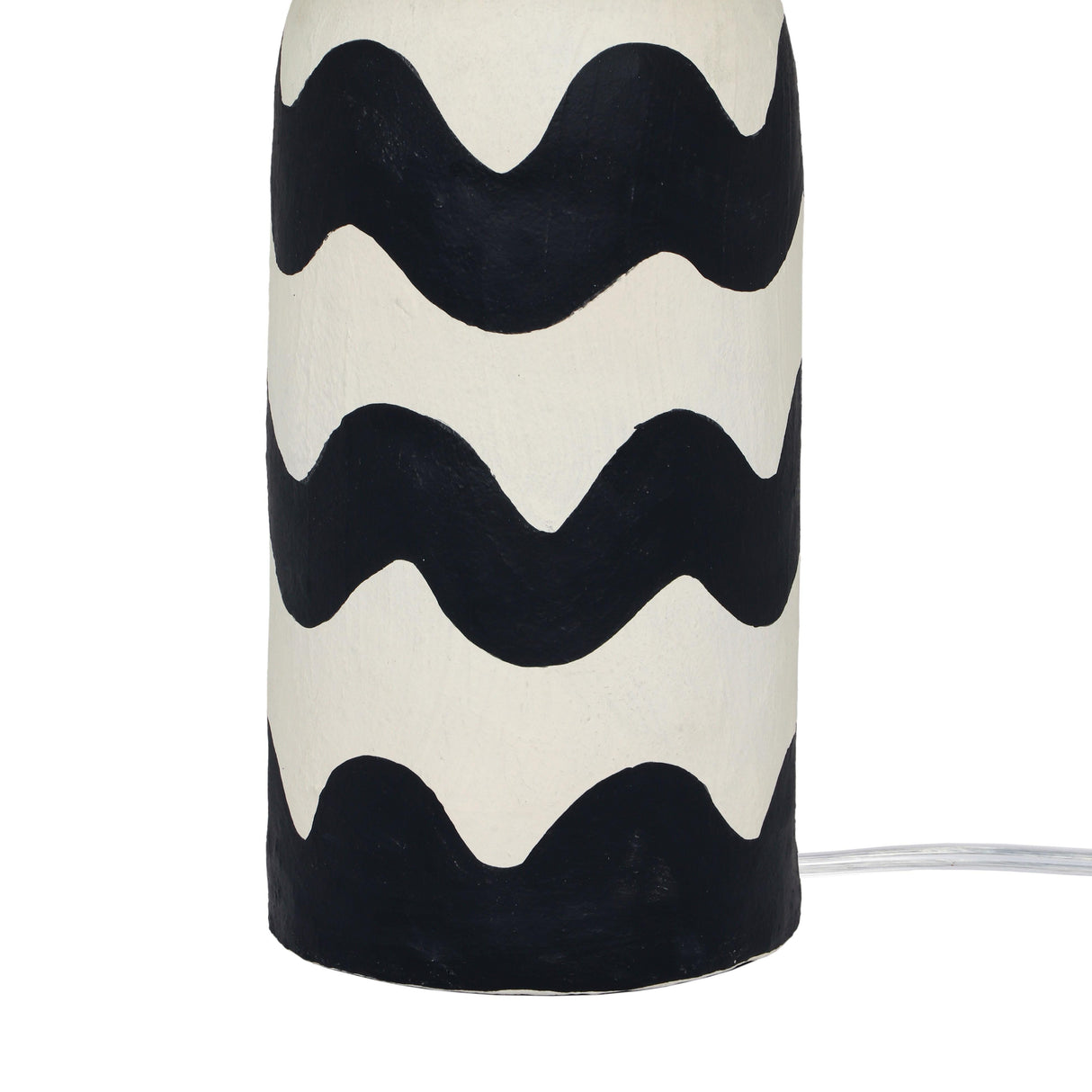 Tropea Black Waves Papier Mache Table Lamp by TOV Furniture at Eve Furniture