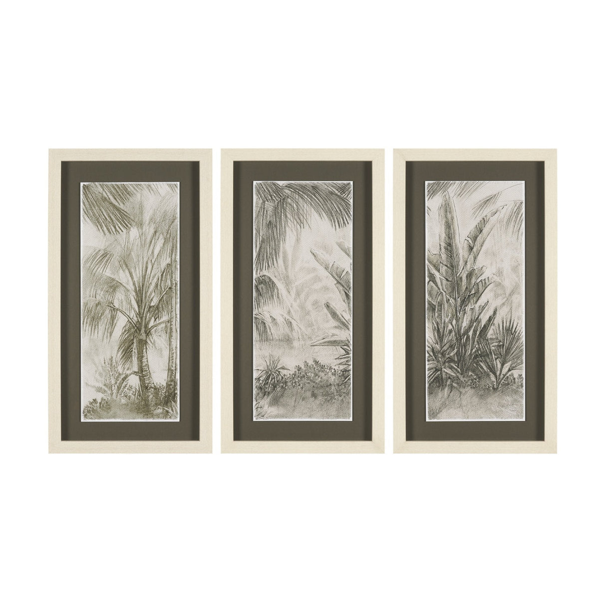 Tropical Coast (Set of 3) by Mercana Studio Hand Embelished Framed Artwork Matted under Glass by Mercana at Eve Furniture