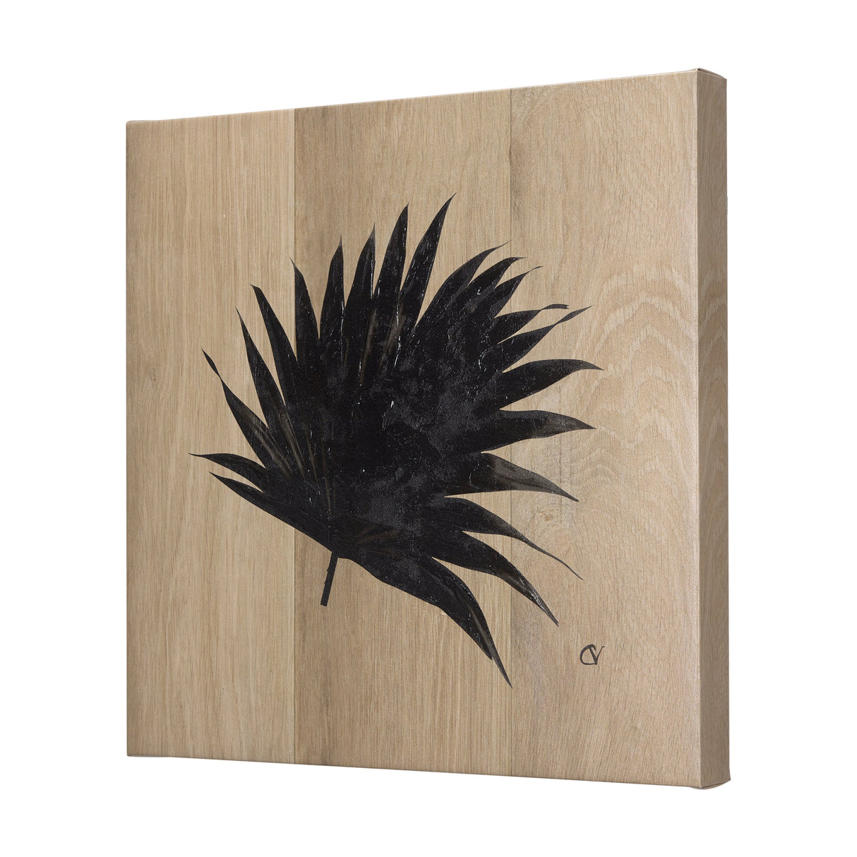 Tropical Leaf II by Mercana Studio a Hand Embellished Textured Canvas by Mercana at Eve Furniture