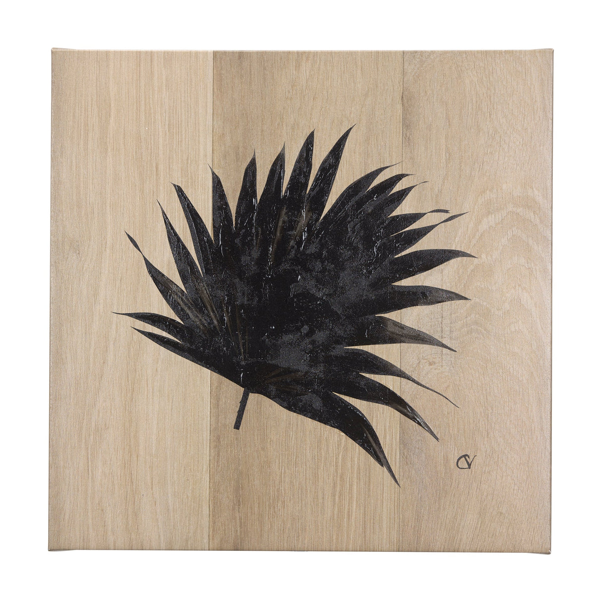 Tropical Leaf II by Mercana Studio a Hand Embellished Textured Canvas by Mercana at Eve Furniture