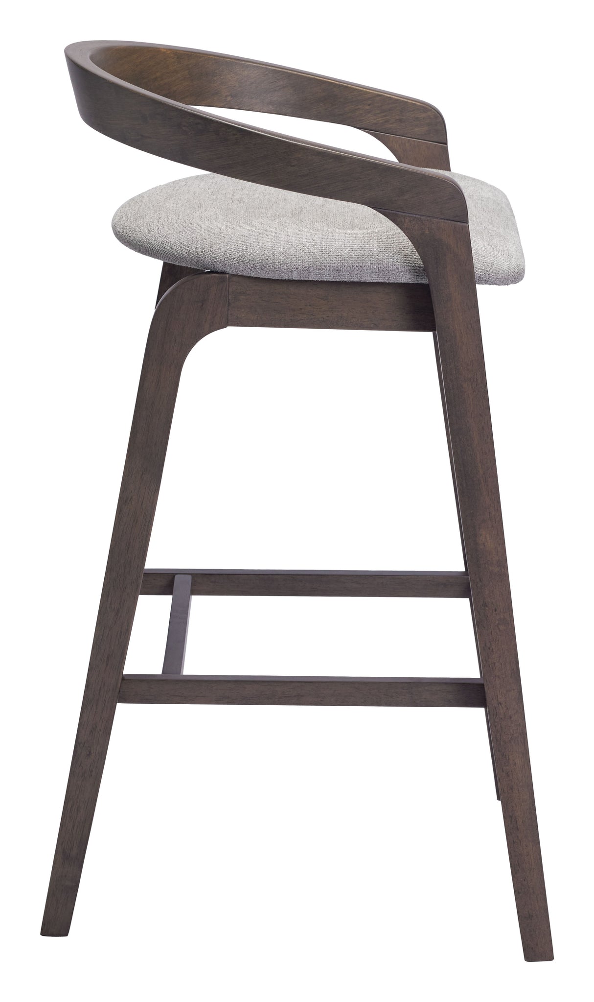 Troy Dove Gray & Espresso Barstool (Set of 2) by Zuomod at Eve Furniture