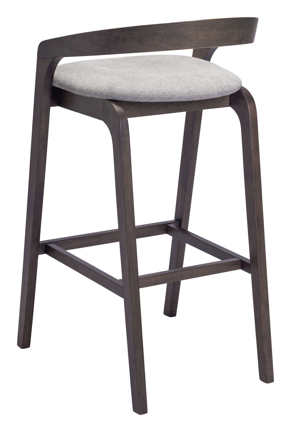 Troy Dove Gray & Espresso Barstool (Set of 2) by Zuomod at Eve Furniture