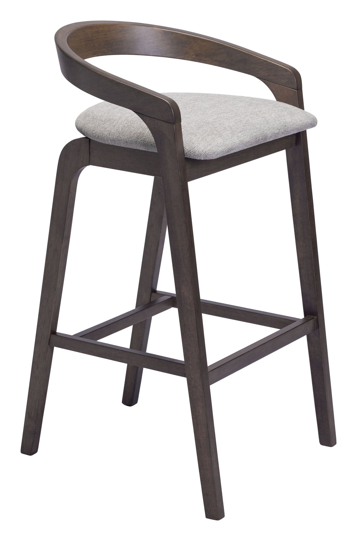 Troy Dove Gray & Espresso Barstool (Set of 2) by Zuomod at Eve Furniture